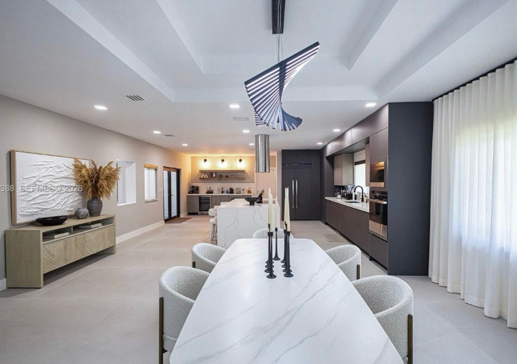 Designer interior of a Miami luxury estate